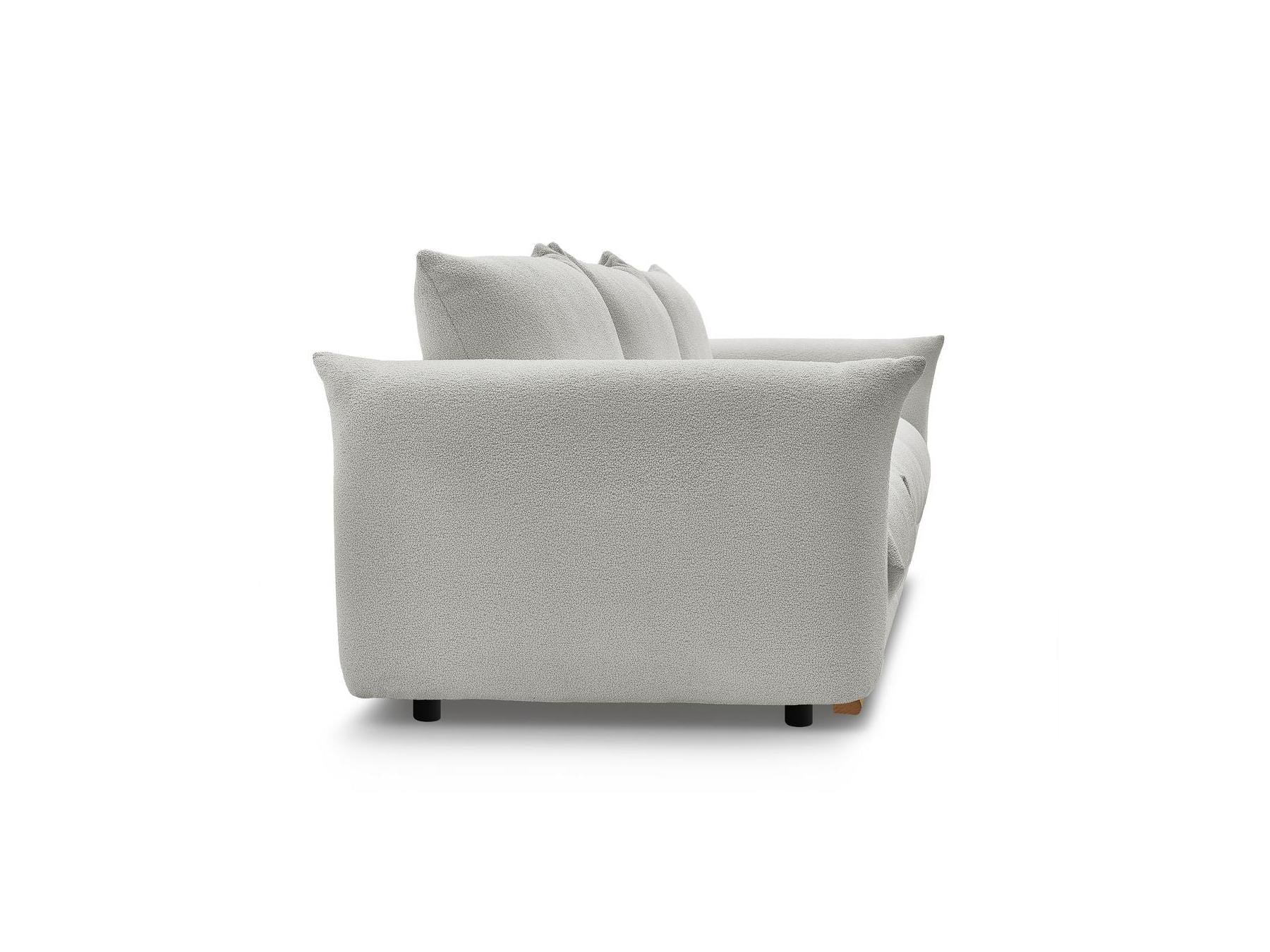 Ernest - Canapé Droit Fixe 3 Places - Tissu Bouclette