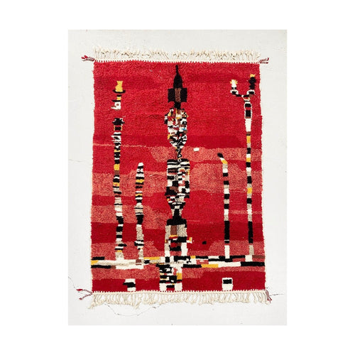 Tapis Berbère Marocain Boujaad - Multicolore