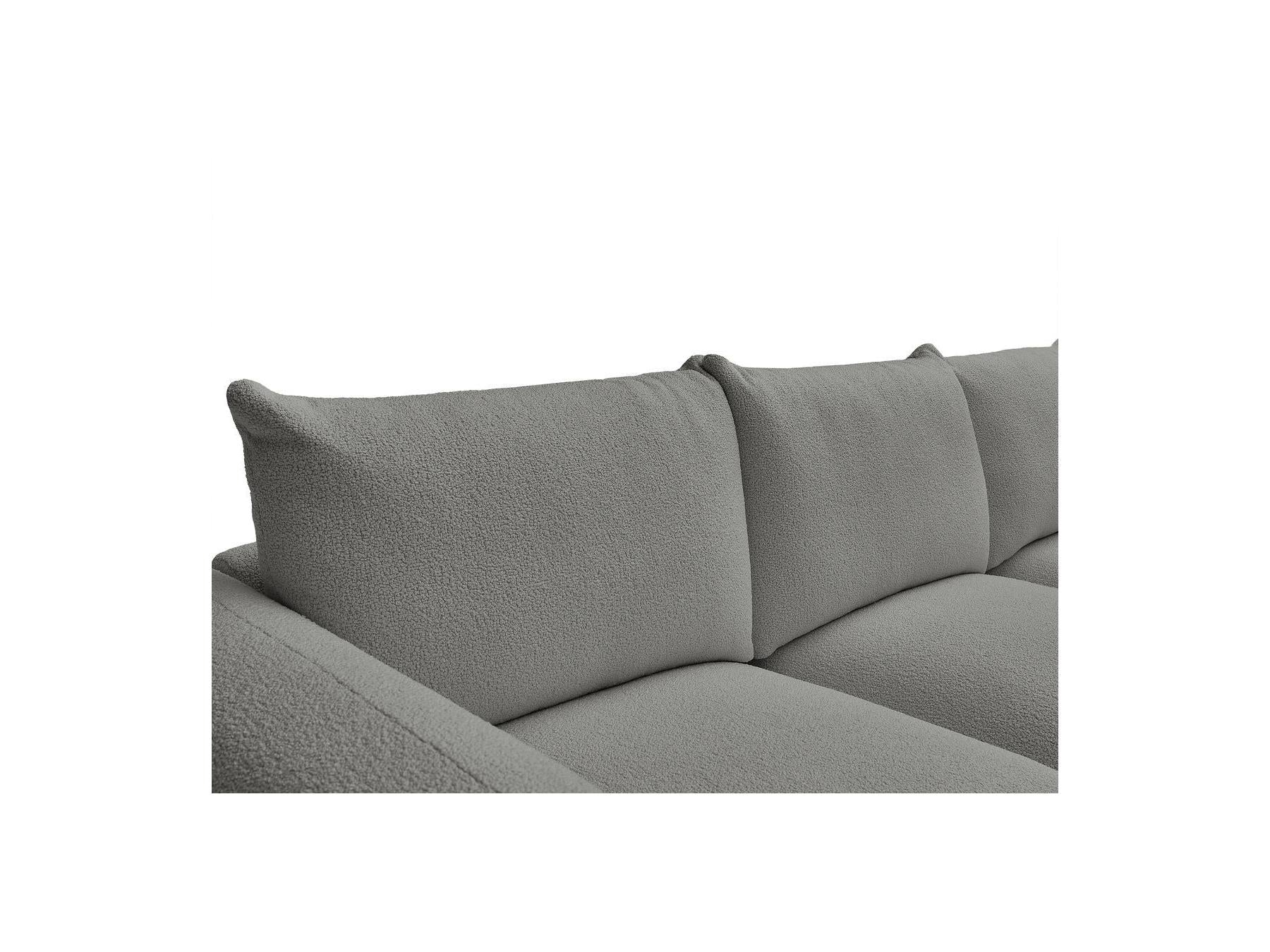 Ernest - Canapé Droit Fixe 3 Places - Tissu Bouclette