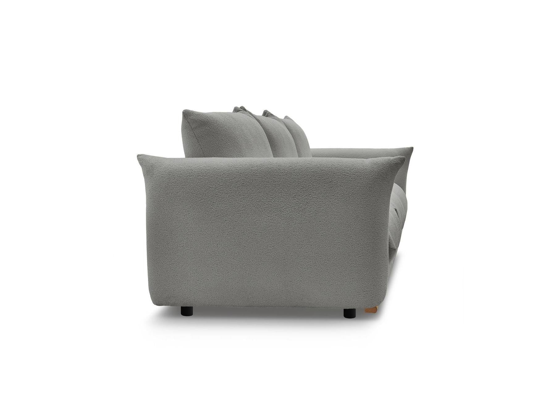 Ernest - Canapé Droit Fixe 3 Places - Tissu Bouclette