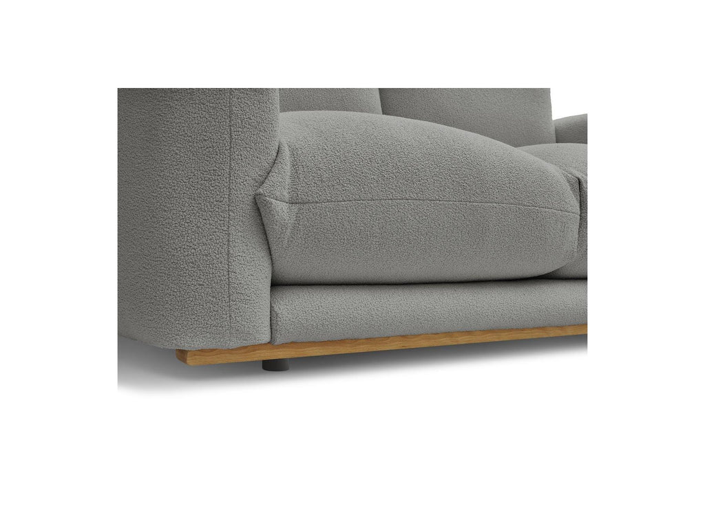 Ernest - Canapé Droit Fixe 3 Places - Tissu Bouclette