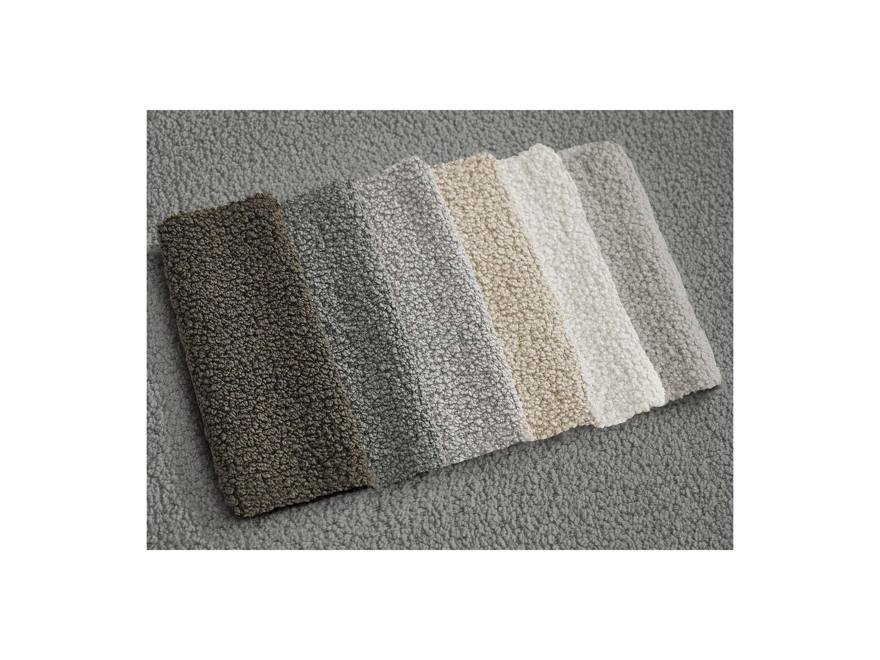Ernest - Canapé Droit Fixe 3 Places - Tissu Bouclette
