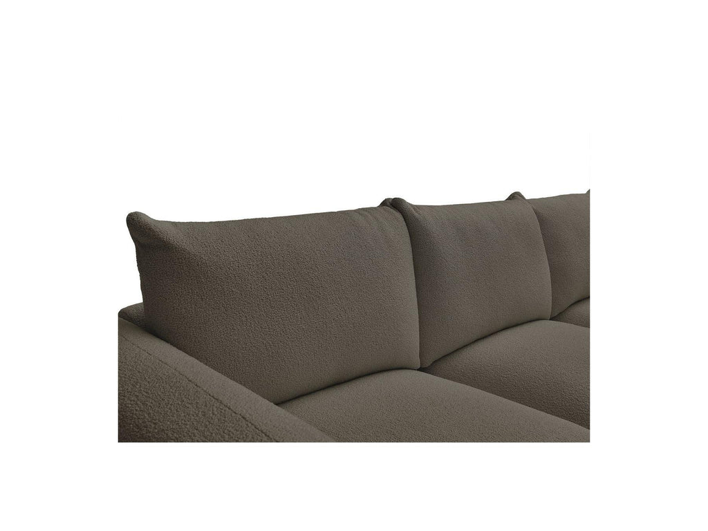 Ernest - Canapé Droit Fixe 3 Places - Tissu Bouclette