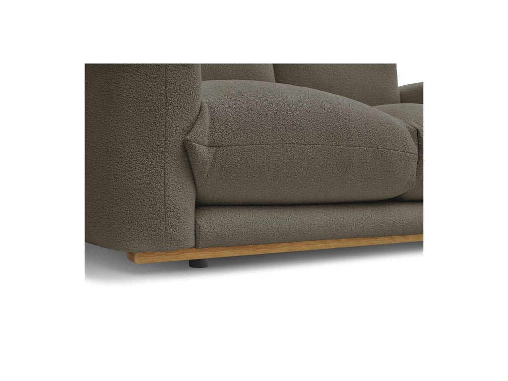 Ernest - Canapé Droit Fixe 3 Places - Tissu Bouclette