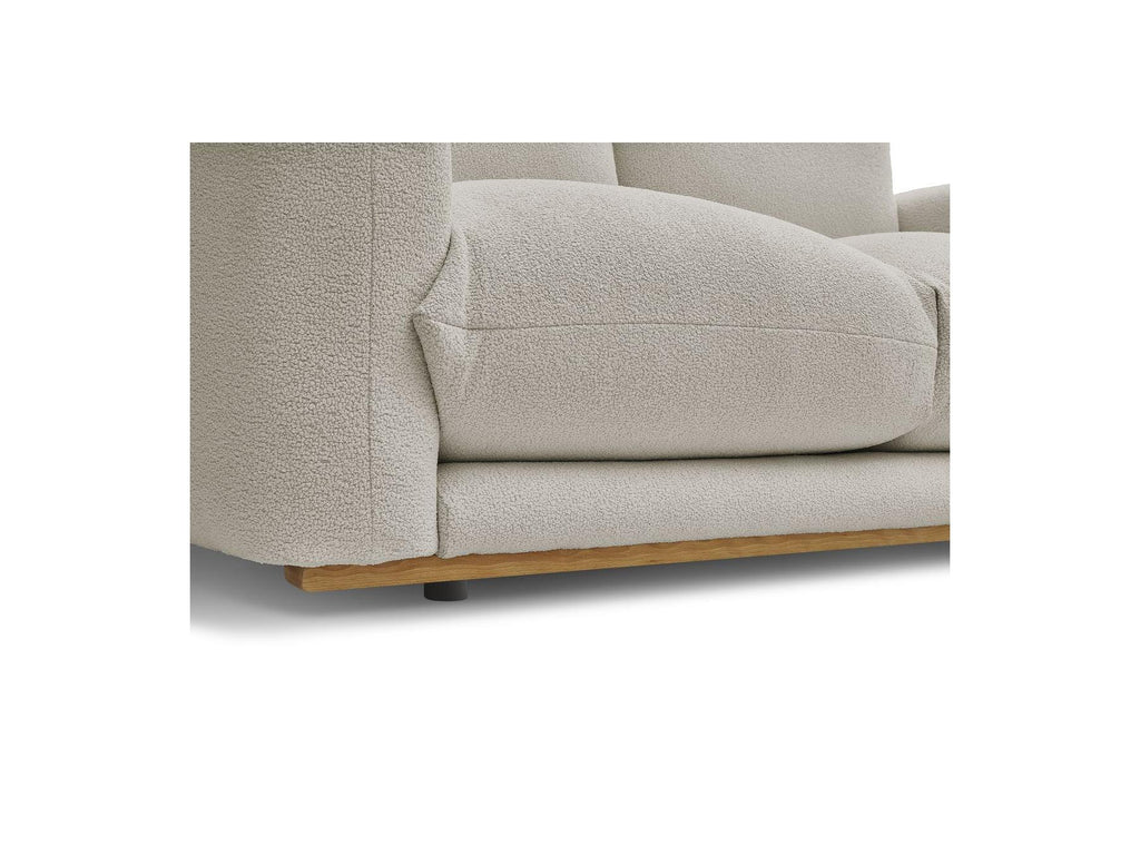 Ernest - Canapé Droit Fixe 3 Places - Tissu Bouclette