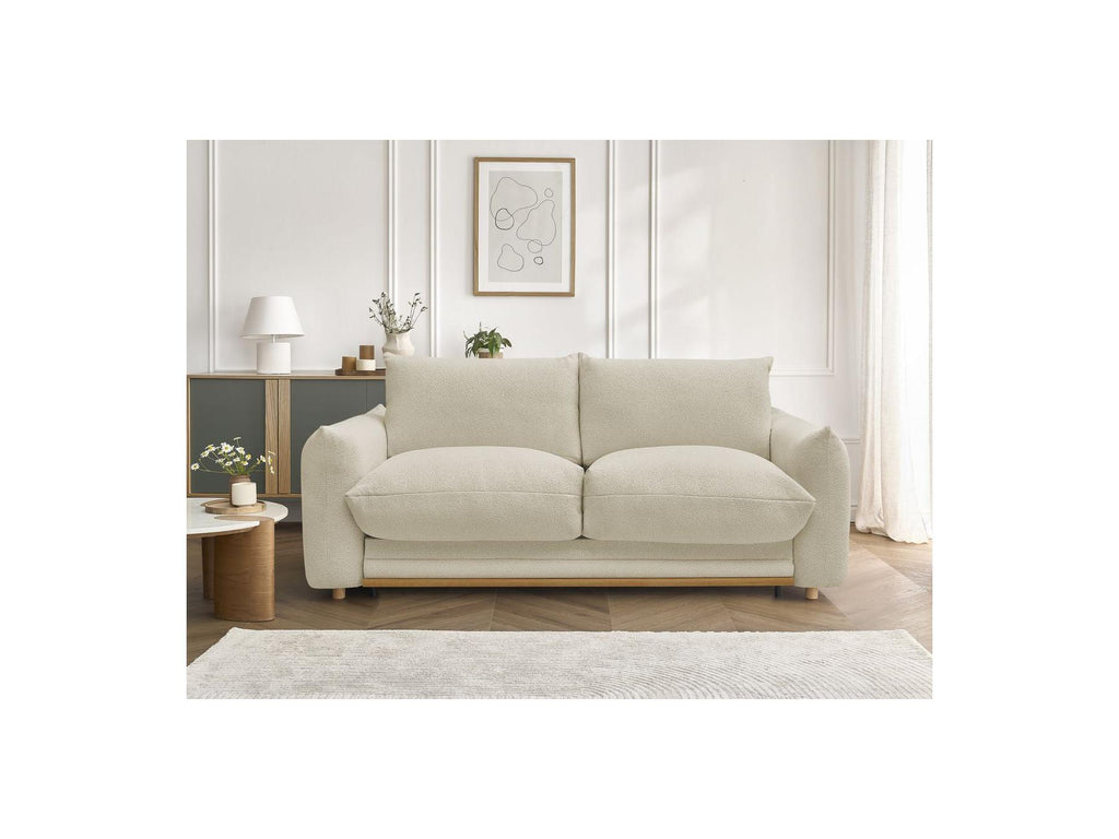 Ernest - Canapé Droit Convertible 3 Places - Tissu Bouclette