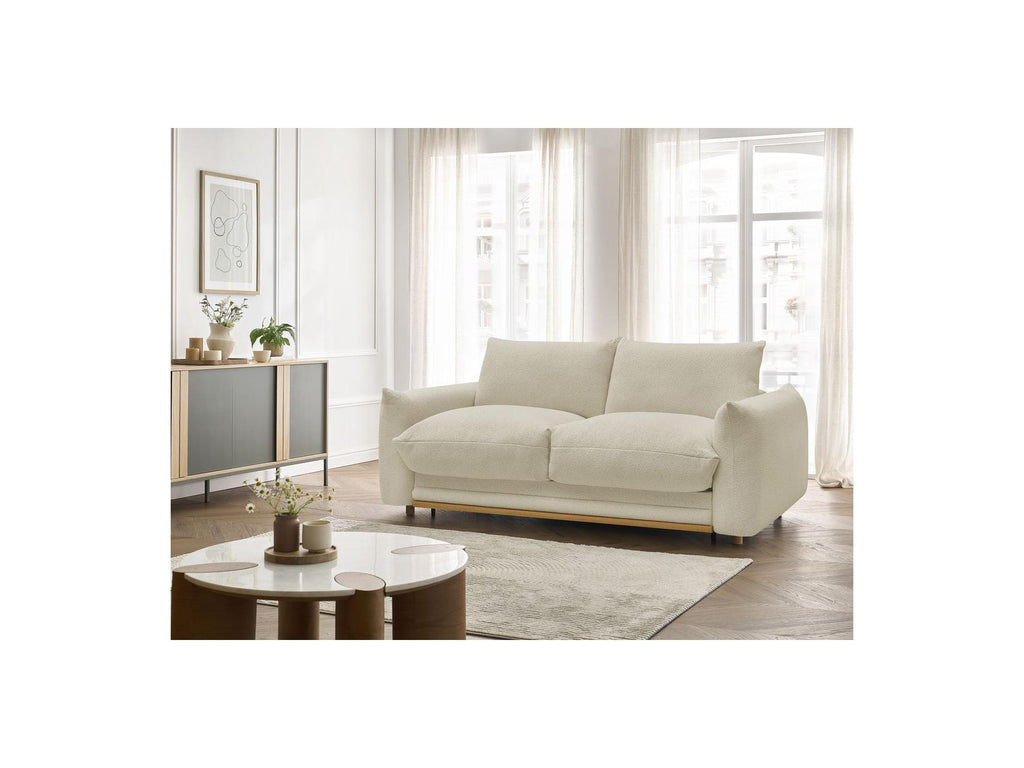 Ernest - Canapé Droit Convertible 3 Places - Tissu Bouclette