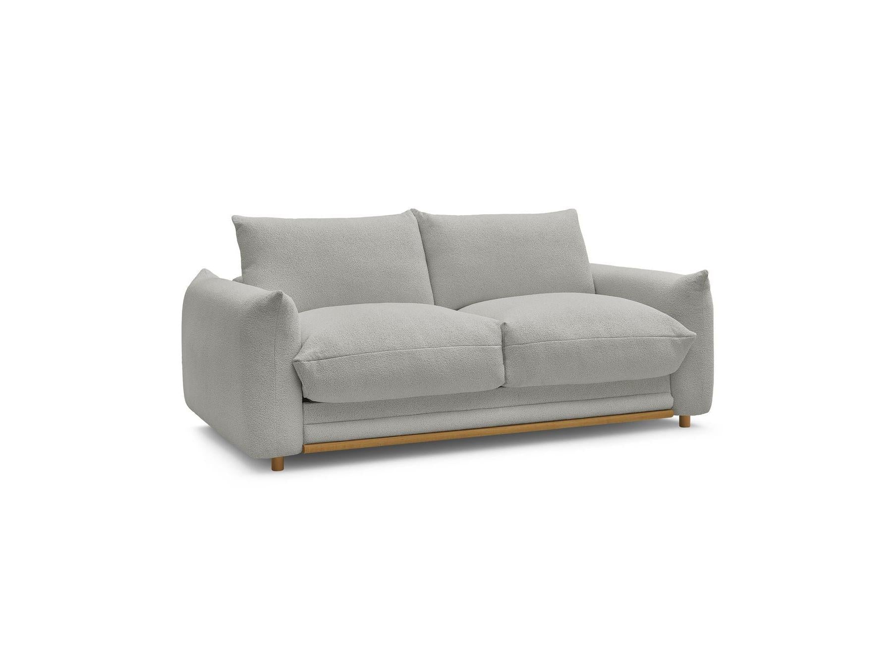 Ernest - Canapé Droit Convertible 3 Places - Tissu Bouclette