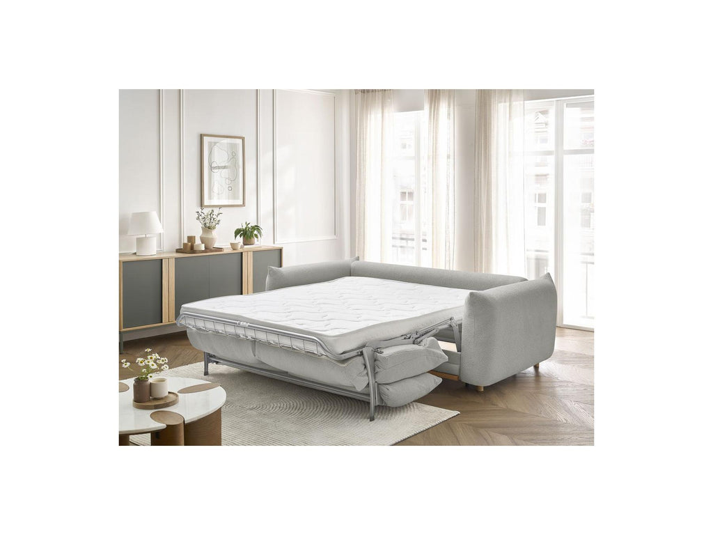 Ernest - Canapé Droit Convertible 3 Places - Tissu Bouclette