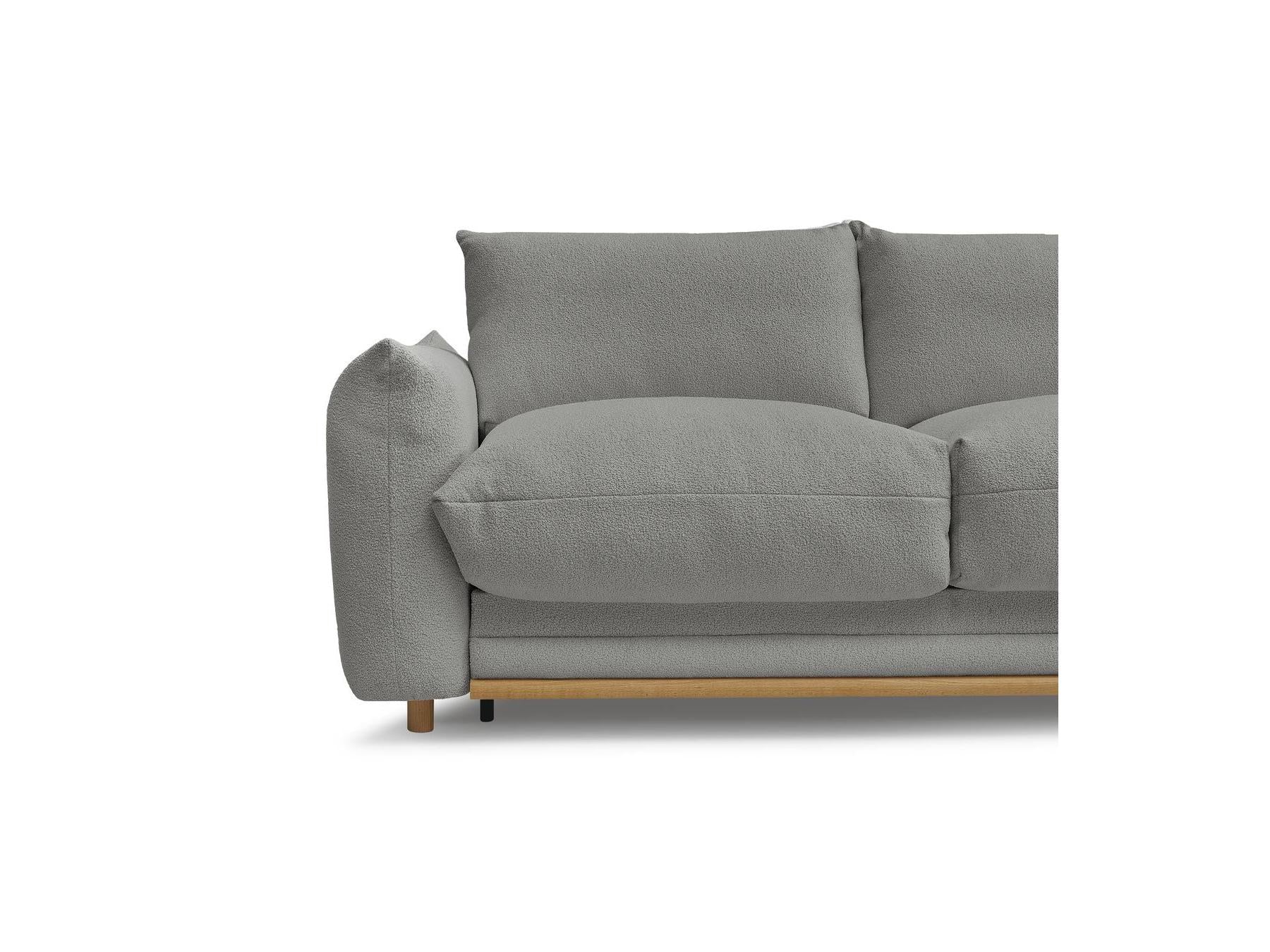 Ernest - Canapé Droit Convertible 3 Places - Tissu Bouclette