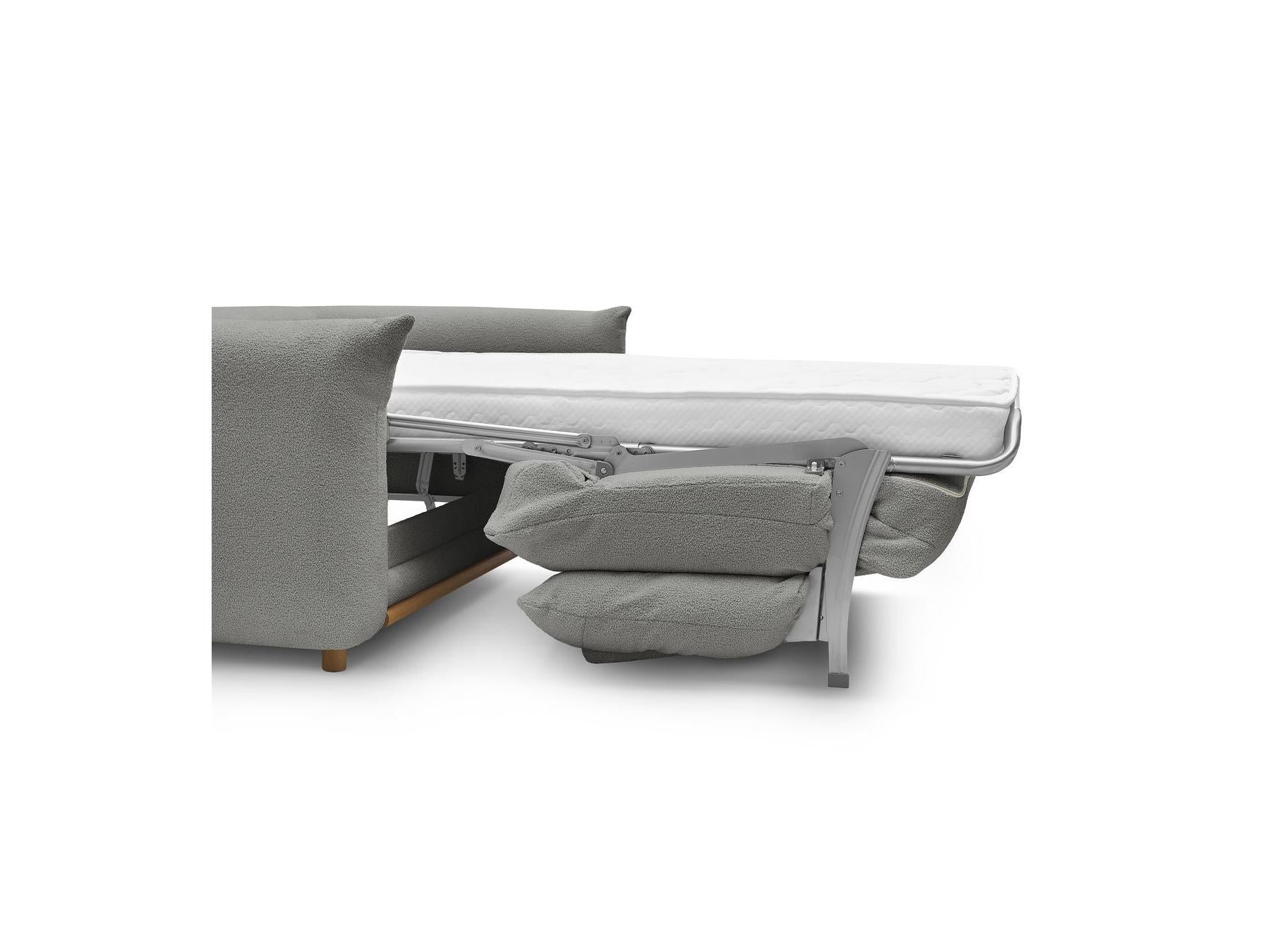 Ernest - Canapé Droit Convertible 3 Places - Tissu Bouclette