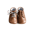 Mini-Arthur Soft Non-Slip Baby Slippers for Girls - Iridescent Camel Leather - Girl
