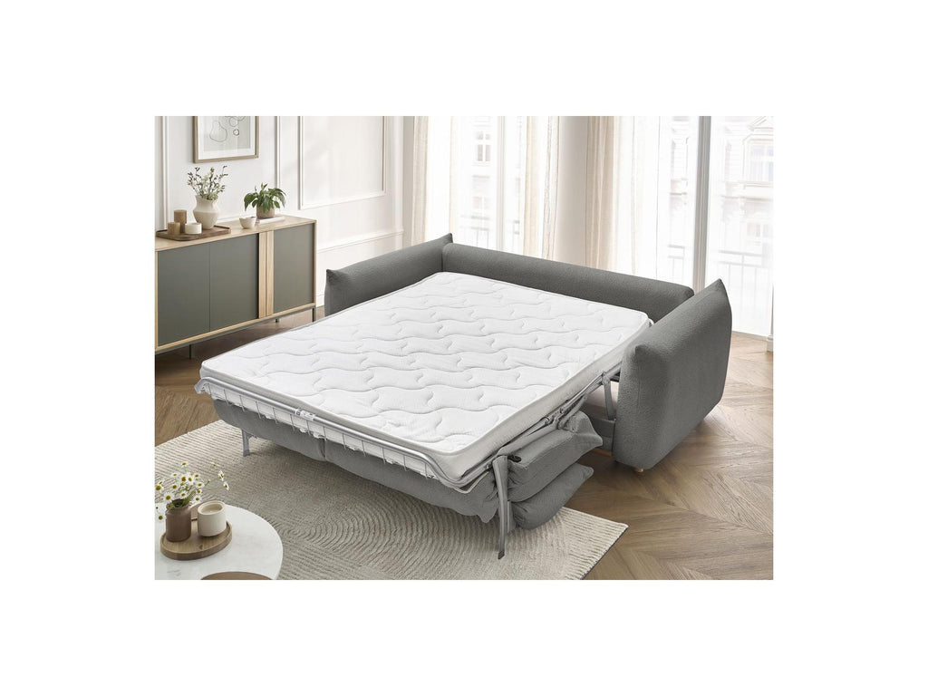 Ernest - Canapé Droit Convertible 3 Places - Tissu Bouclette