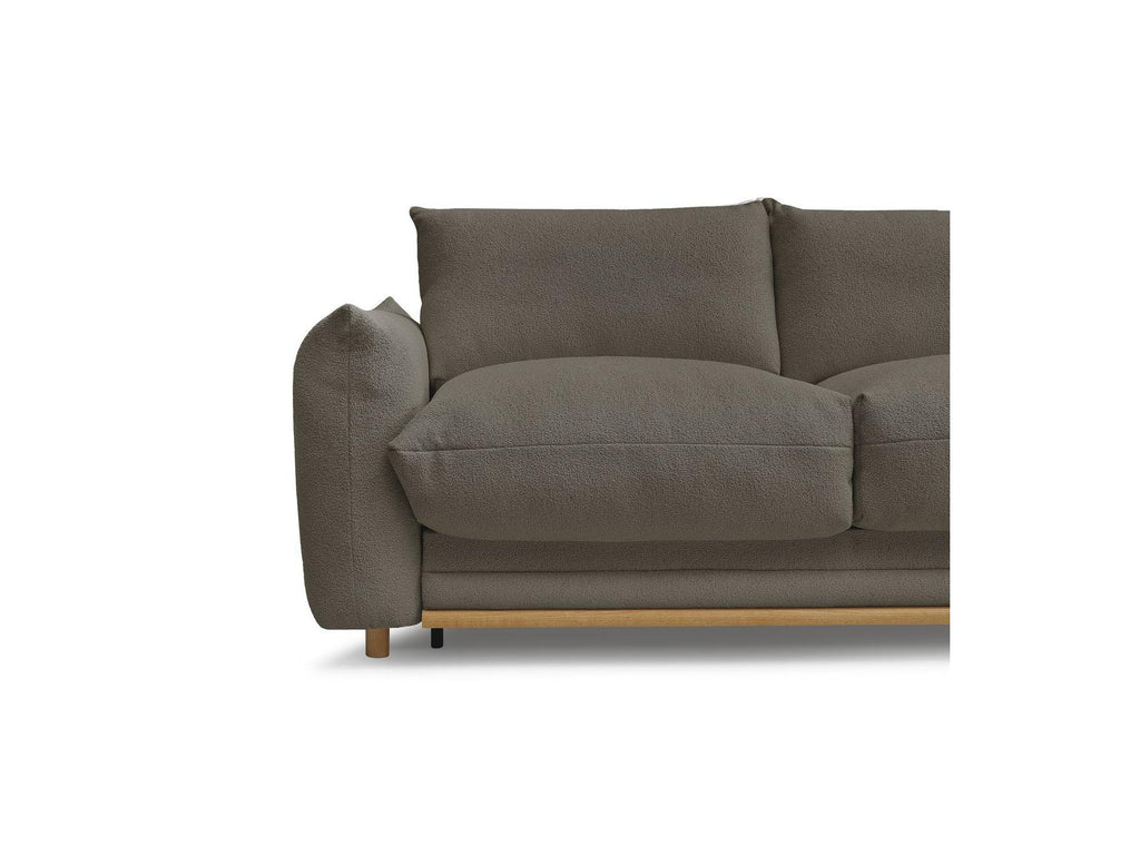 Ernest - Canapé Droit Convertible 3 Places - Tissu Bouclette