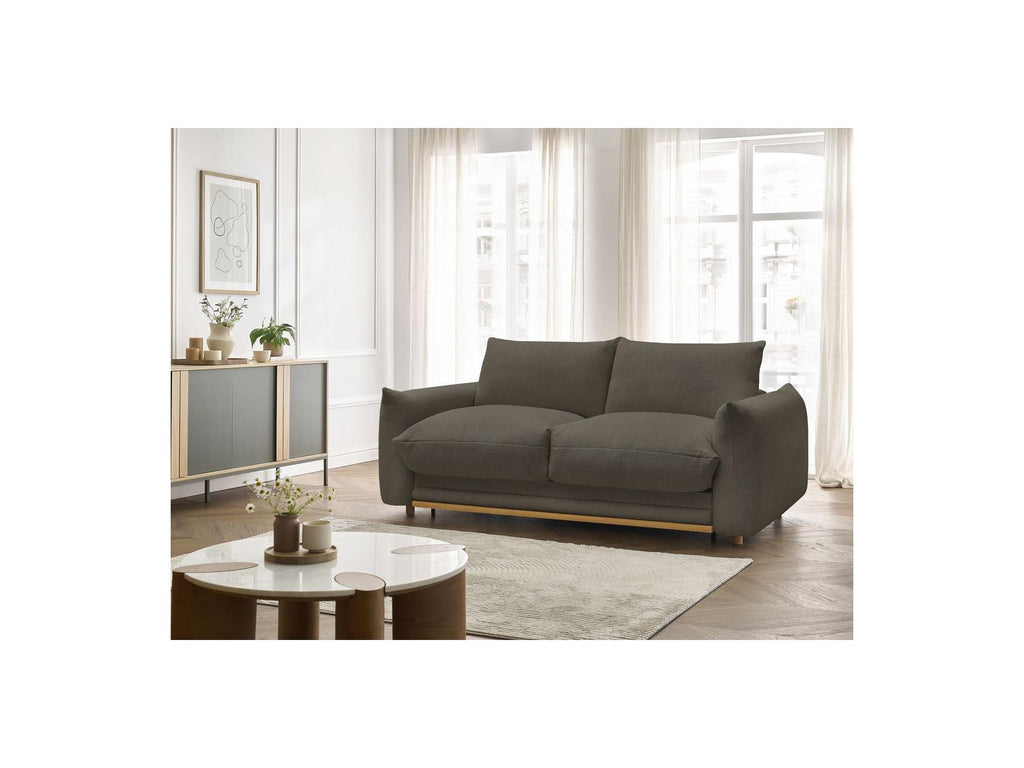 Ernest - Canapé Droit Convertible 3 Places - Tissu Bouclette