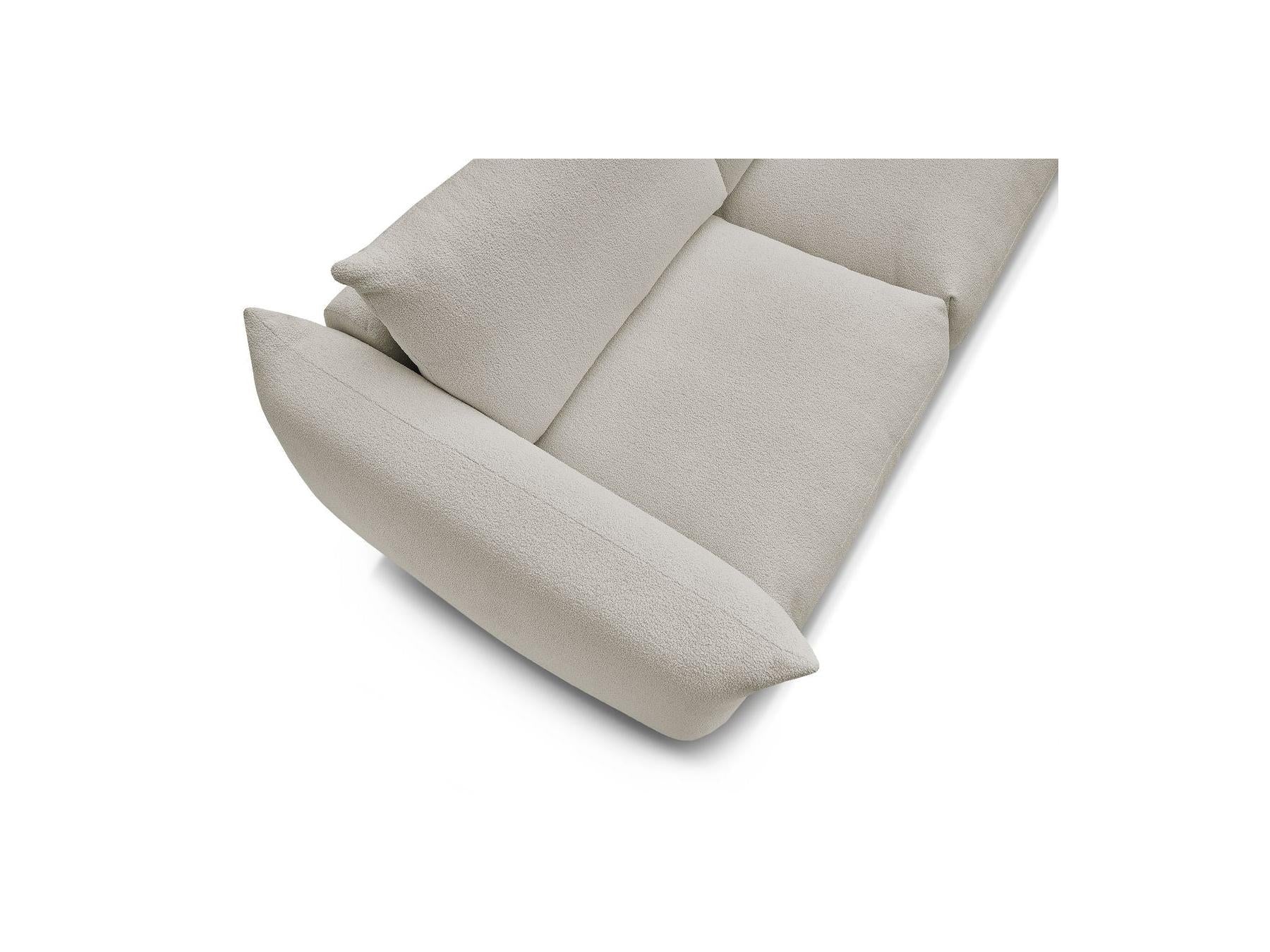 Ernest - Canapé Droit Convertible 3 Places - Tissu Bouclette