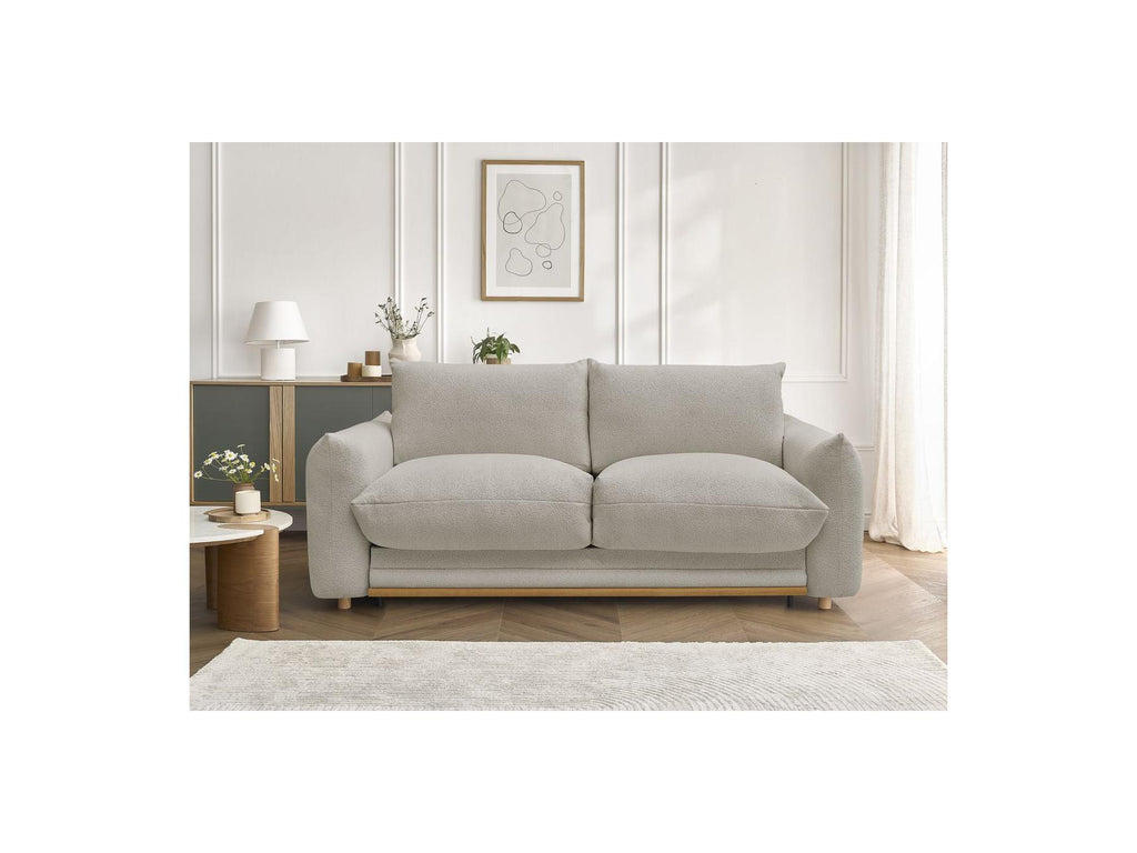 Ernest - Canapé Droit Convertible 3 Places - Tissu Bouclette