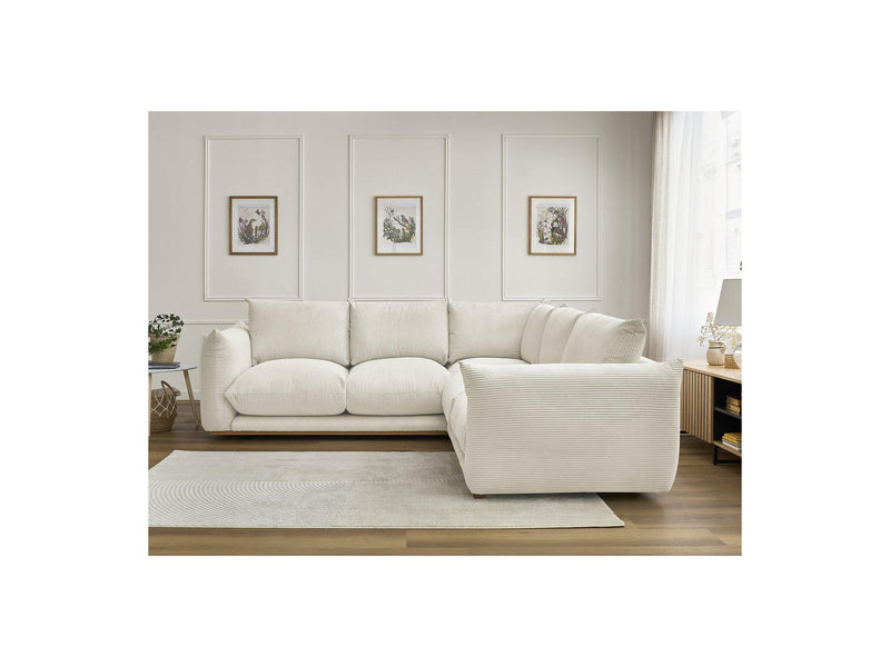 Canapé D'Angle Fixe - Ernest - Tissu Velours Côtelé