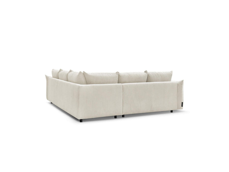 Canapé D'Angle Fixe - Ernest - Tissu Velours Côtelé