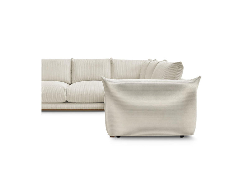 Canapé D'Angle Fixe - Ernest - Tissu Velours Côtelé