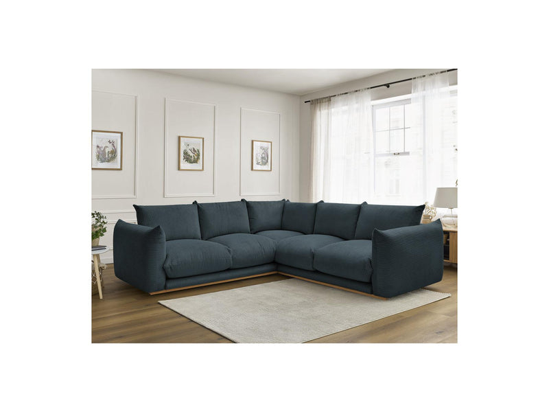 Canapé D'Angle Fixe - Ernest - Tissu Velours Côtelé