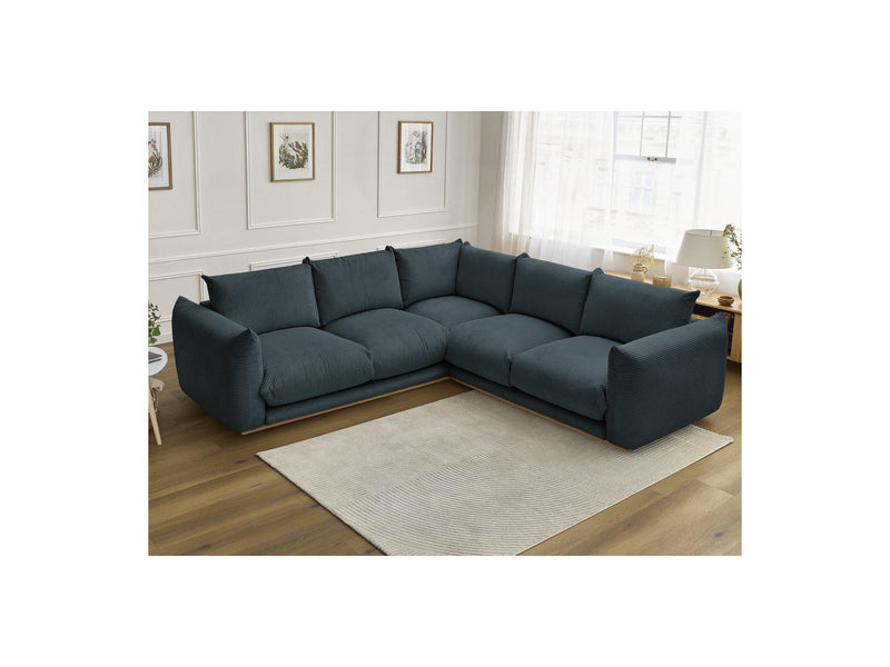 Canapé D'Angle Fixe - Ernest - Tissu Velours Côtelé