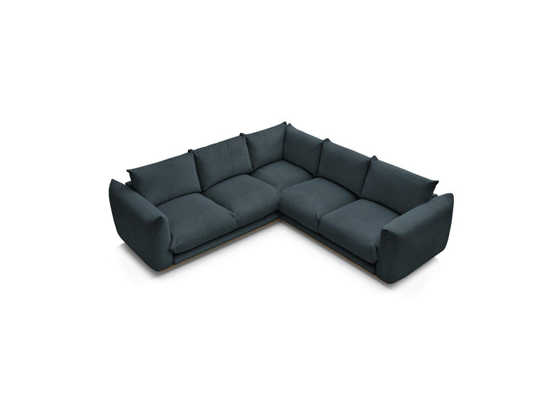 Canapé D'Angle Fixe - Ernest - Tissu Velours Côtelé