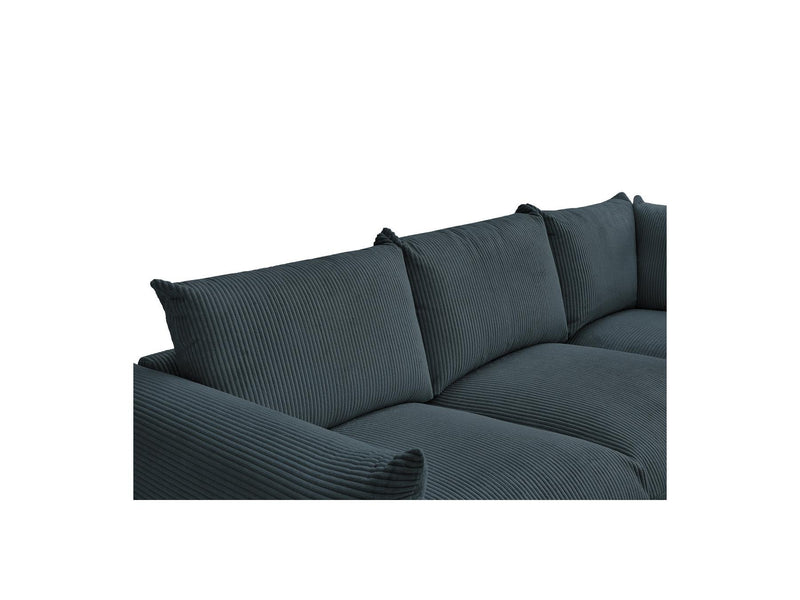 Canapé D'Angle Fixe - Ernest - Tissu Velours Côtelé