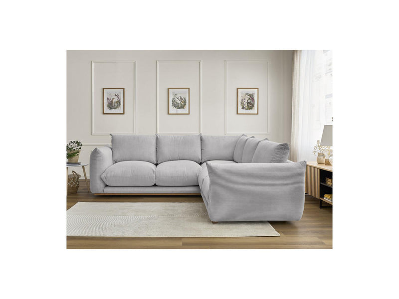 Canapé D'Angle Fixe - Ernest - Tissu Velours Côtelé