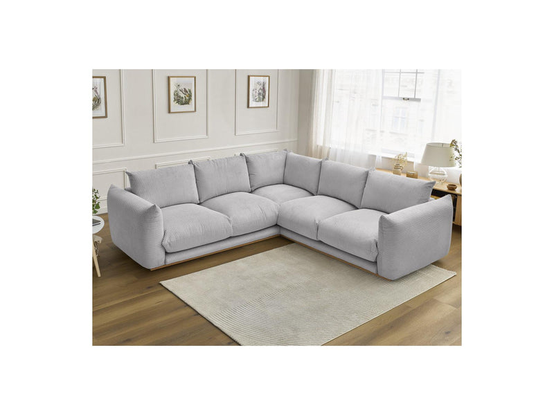 Canapé D'Angle Fixe - Ernest - Tissu Velours Côtelé