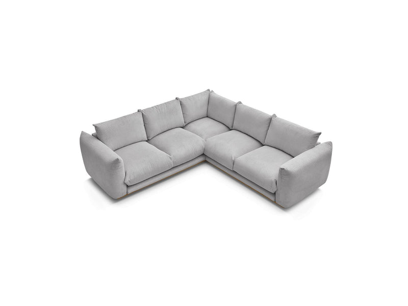 Canapé D'Angle Fixe - Ernest - Tissu Velours Côtelé