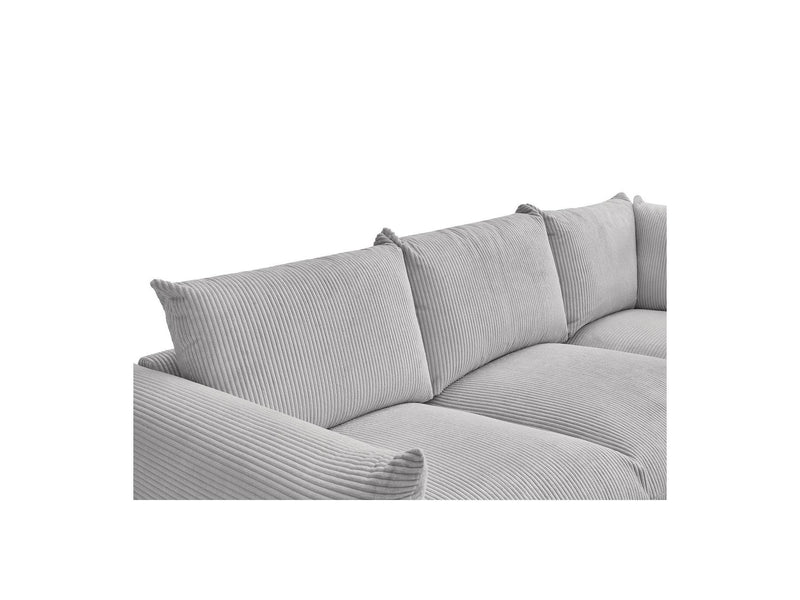 Canapé D'Angle Fixe - Ernest - Tissu Velours Côtelé