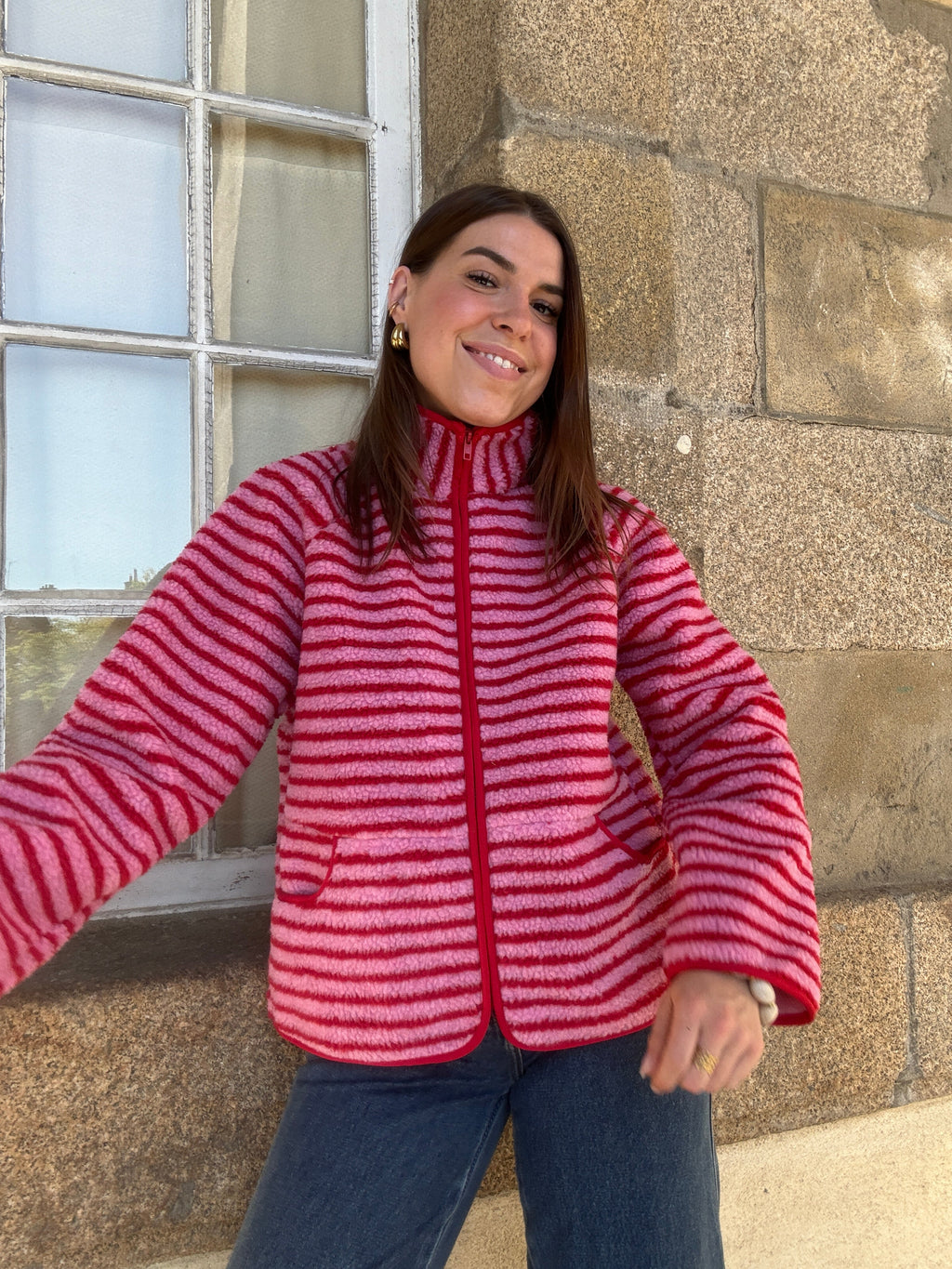 Veste polaire rayée Carmen