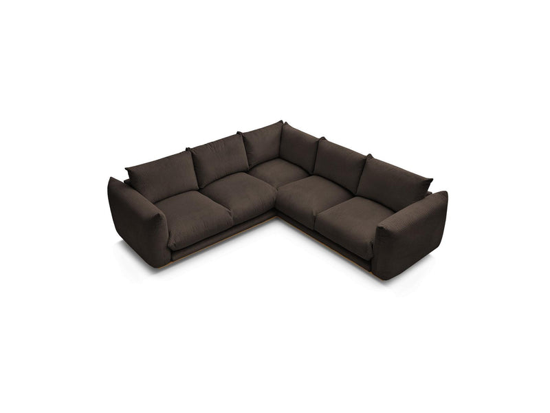 Canapé D'Angle Fixe - Ernest - Tissu Velours Côtelé
