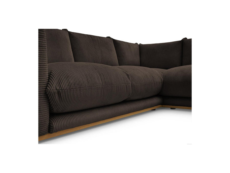 Canapé D'Angle Fixe - Ernest - Tissu Velours Côtelé