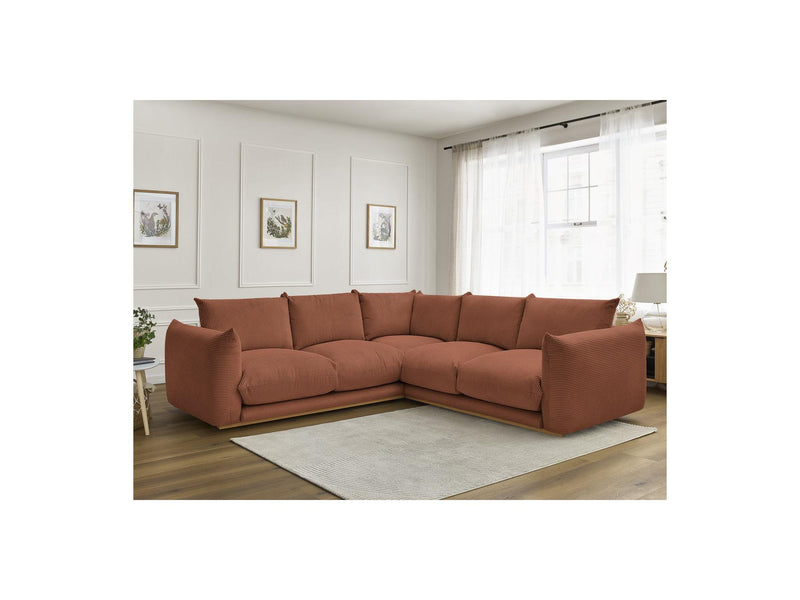 Canapé D'Angle Fixe - Ernest - Tissu Velours Côtelé