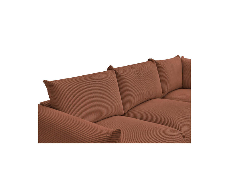 Canapé D'Angle Fixe - Ernest - Tissu Velours Côtelé