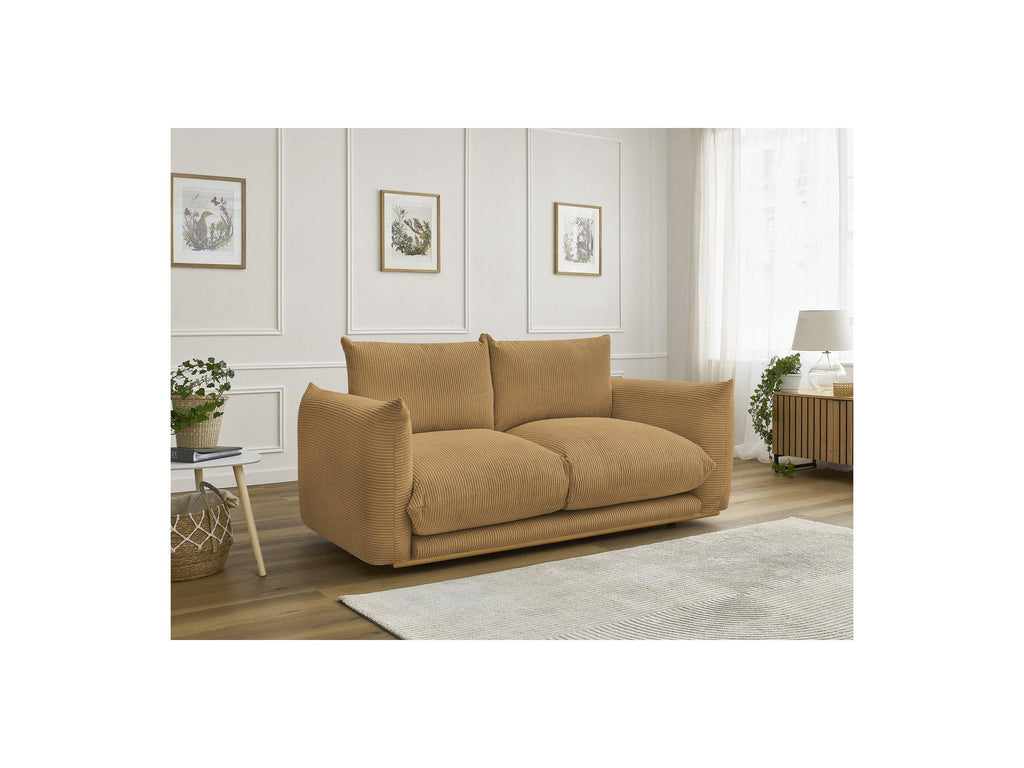 Ernest - Fixed Straight 2-Seater Sofa - Corduroy Fabric