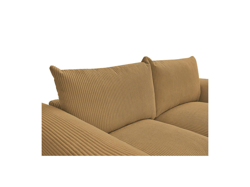 Canapé Droit Fixe 2 Places - Ernest - Tissu Velours Côtelé