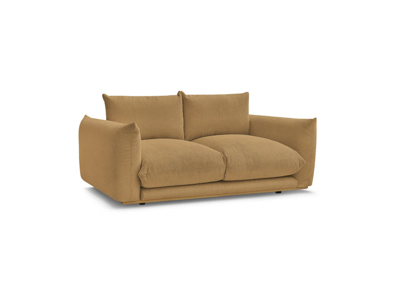 Canapé Droit Fixe 2 Places - Ernest - Tissu Velours Côtelé