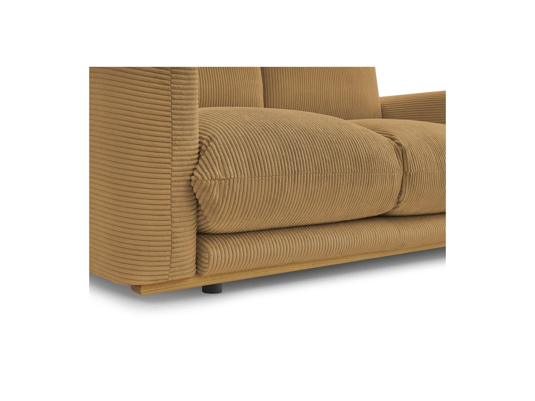 Ernest - Fixed Straight 2-Seater Sofa - Corduroy Fabric