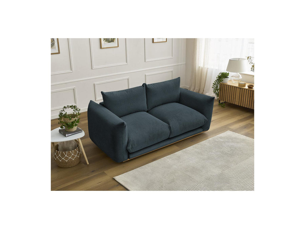 Ernest - Fixed Straight 2-Seater Sofa - Corduroy Fabric