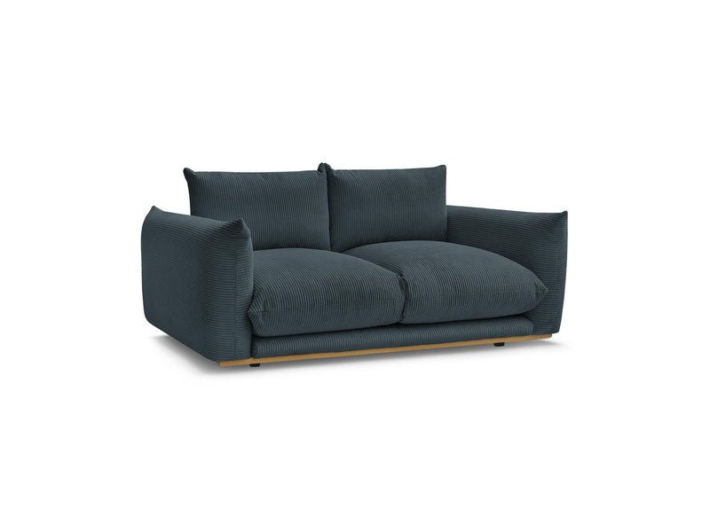 Canapé Droit Fixe 2 Places - Ernest - Tissu Velours Côtelé