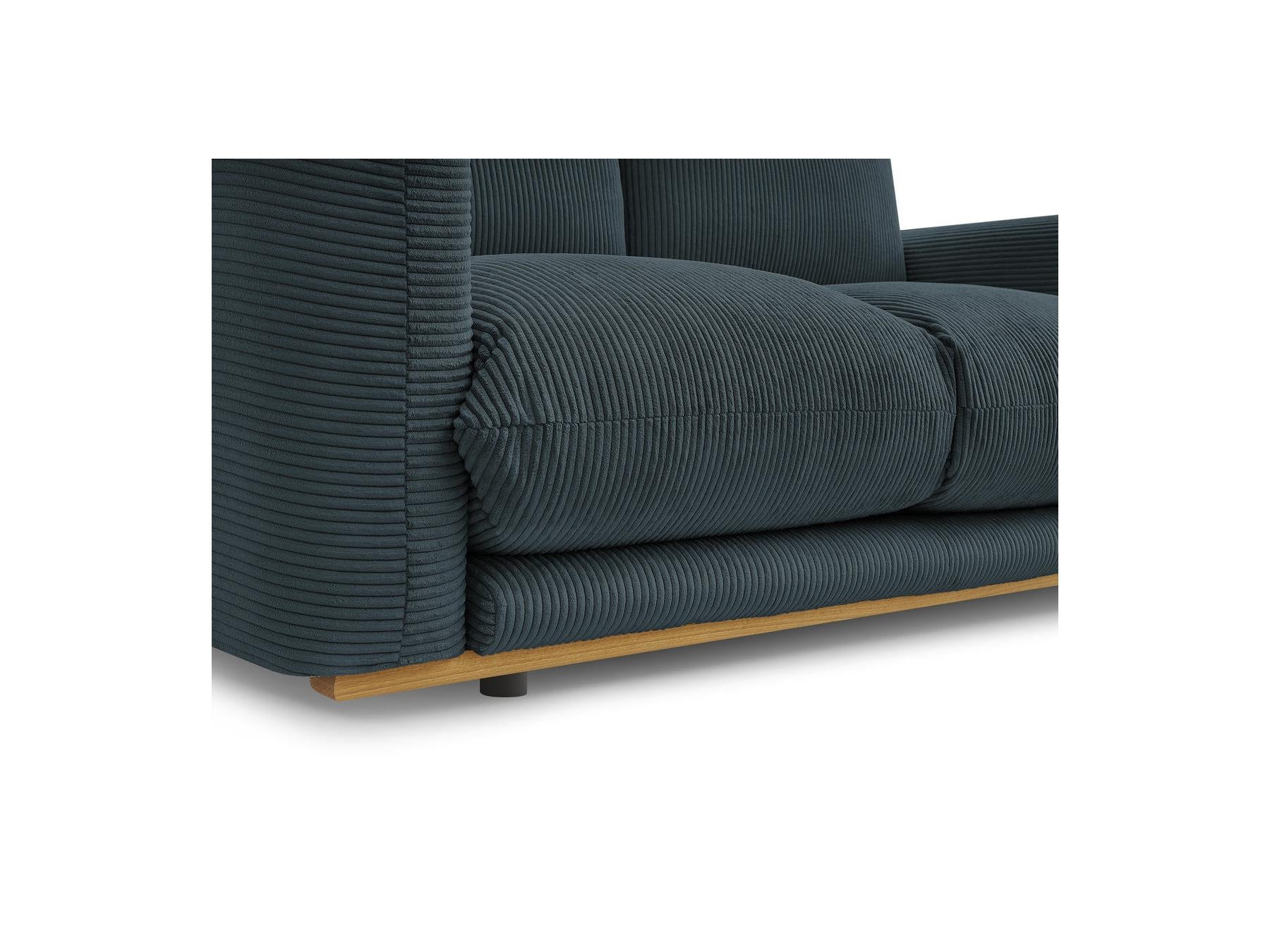 Ernest - Fixed Straight 2-Seater Sofa - Corduroy Fabric