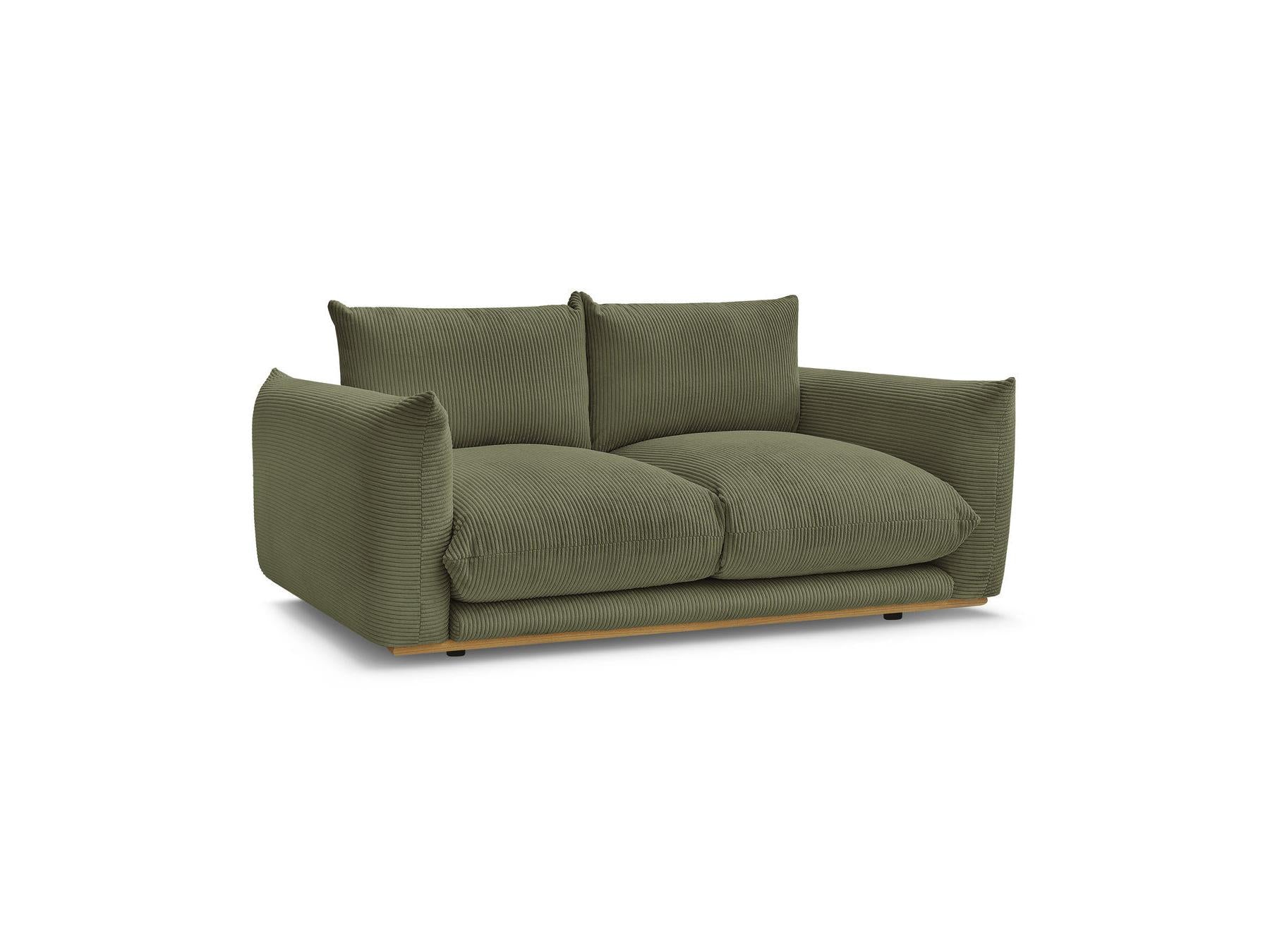 Ernest - Fixed Straight 2-Seater Sofa - Corduroy Fabric