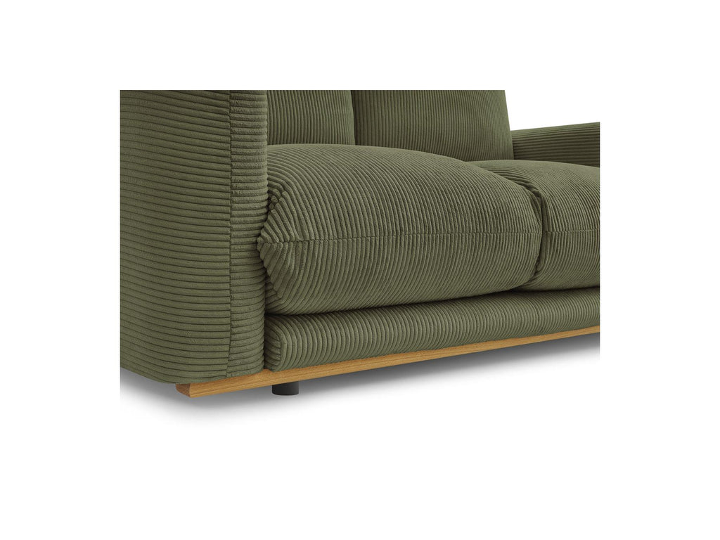 Ernest - Fixed Straight 2-Seater Sofa - Corduroy Fabric