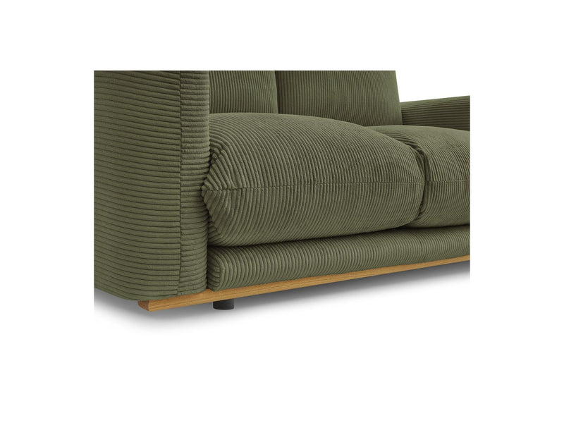 Canapé Droit Fixe 2 Places - Ernest - Tissu Velours Côtelé