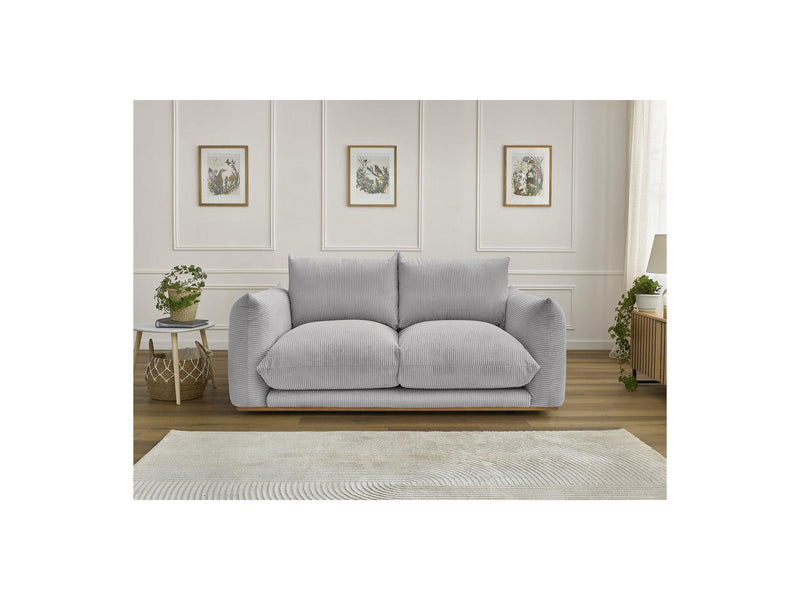 Canapé Droit Fixe 2 Places - Ernest - Tissu Velours Côtelé