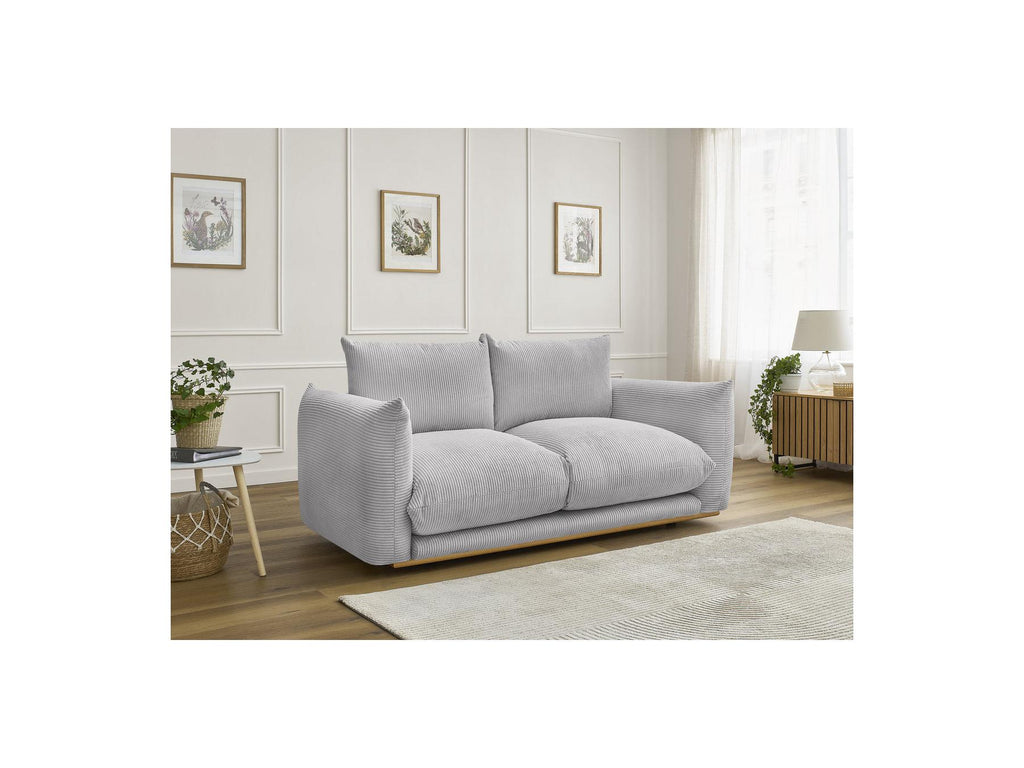 Ernest - Fixed Straight 2-Seater Sofa - Corduroy Fabric