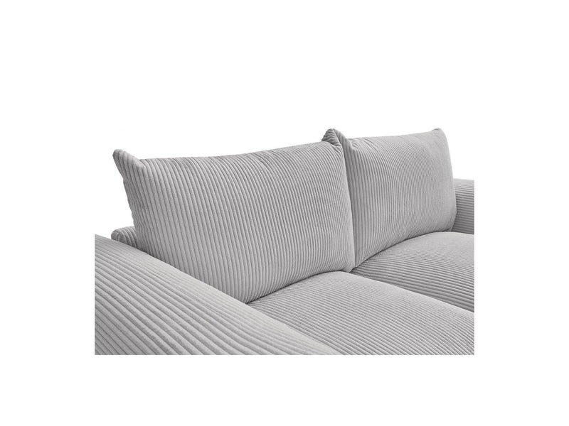 Canapé Droit Fixe 2 Places - Ernest - Tissu Velours Côtelé